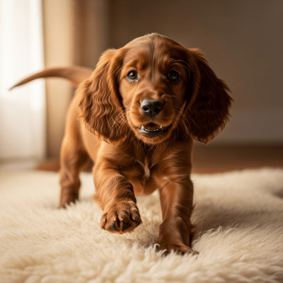 Image showing a Irish Setter puppy