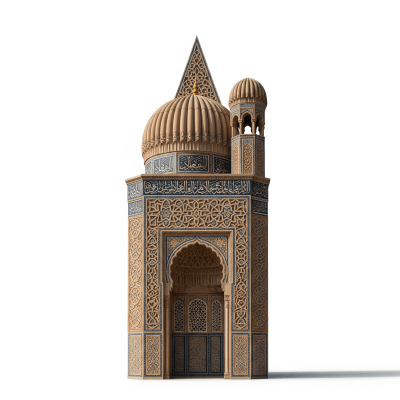 High quality, studio-style photograph of a single Islamic from the architecture taxonomy