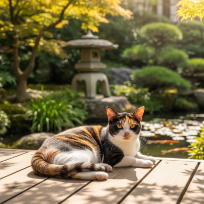 Naturalistic image of a Japanese Bobtail