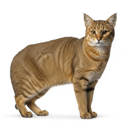 High quality studio photograph of a single Jungle Cat