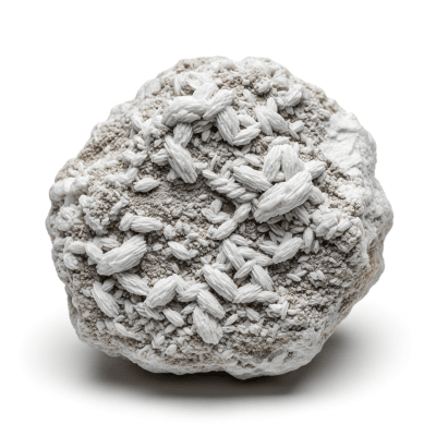 High resolution studio photograph of a single specimen of Kaolinite