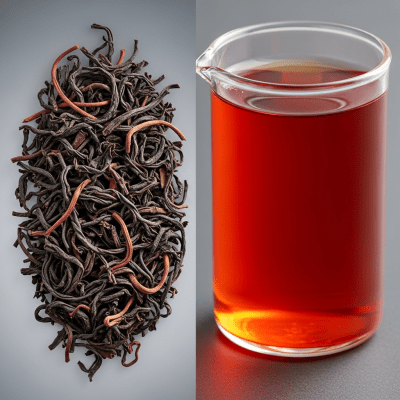 Cross-sectional close-up of a Keemun Tea