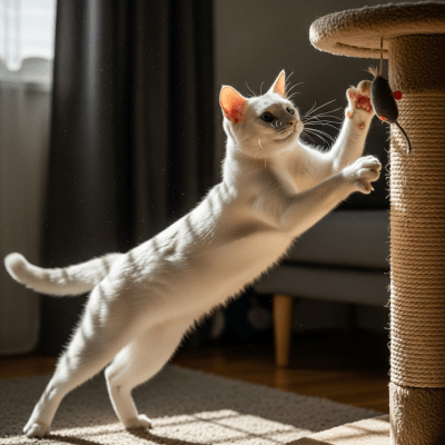 Action shot of a Khao Manee