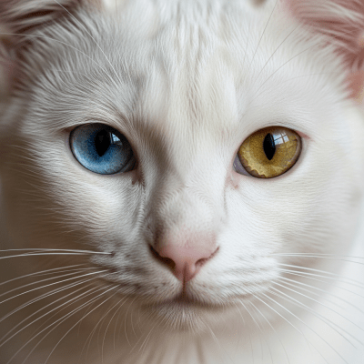 Close-up macro photograph of the face of a Khao Manee