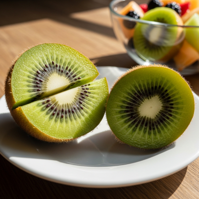 Image of the Kiwi, part of the fruits taxonomy, prepared or used in a typical culinary context