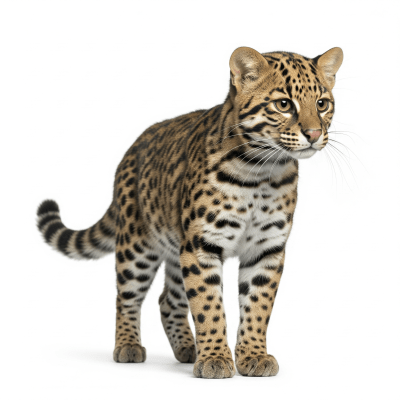 High quality studio photograph of a single Kodkod