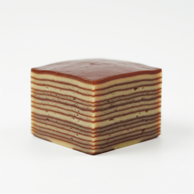 High quality studio photograph of a Kue Lapis from the cake taxonomy