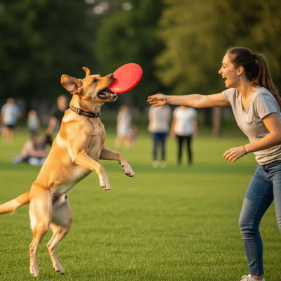 Image of a Labrador Retriever interacting with humans in a typical cultural or domestic setting
