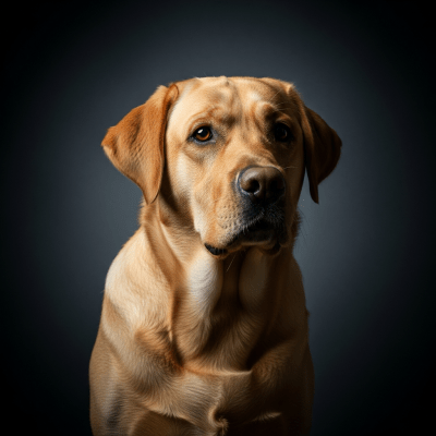 Editorial-style portrait of a Labrador Retriever from the taxonomy dogs.
