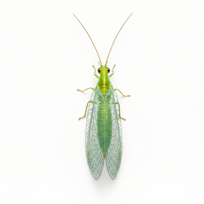 High quality studio photograph of a single Lacewing, belonging to the taxonomy insects