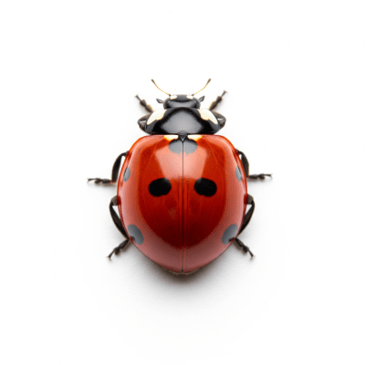 High quality studio photograph of a single Ladybug, belonging to the taxonomy insects