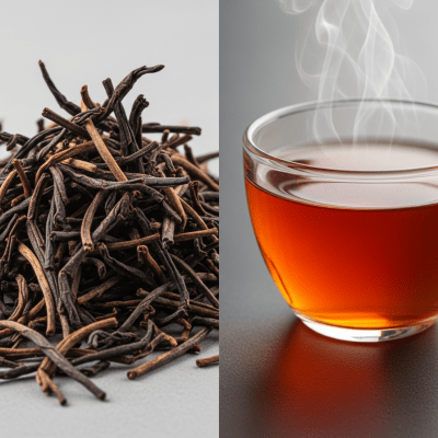 Cross-sectional close-up of a Lapsang Souchong