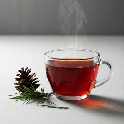 Editorial-style image of a brewed Lapsang Souchong tea, part of the taxonomy teas