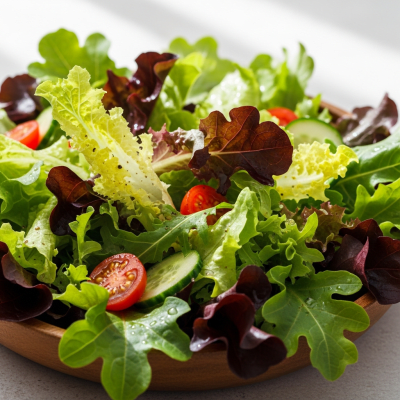Image showing Leaf Lettuce as part of a finished dish, such as a salad or sandwich