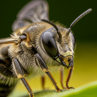Macro photograph of a Leafcutter Bee