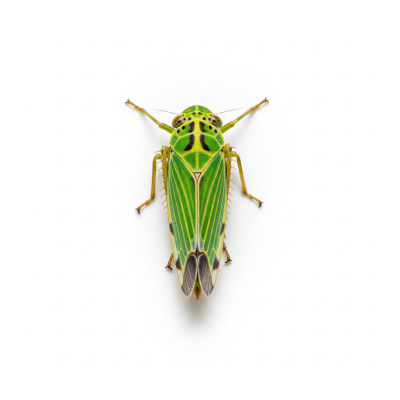 High quality studio photograph of a single Leafhopper, belonging to the taxonomy insects