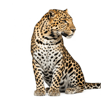 High quality studio photograph of a single Leopard