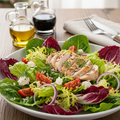 Photograph of a prepared dish or serving featuring the Lettuce, as commonly used in cuisine within the taxonomy vegetables
