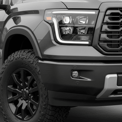 Close-up photograph focusing on distinctive details of a Light-Duty Truck from the trucks taxonomy