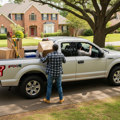 Image of a Light-Duty Truck (trucks) being used by people in a real-world scenario