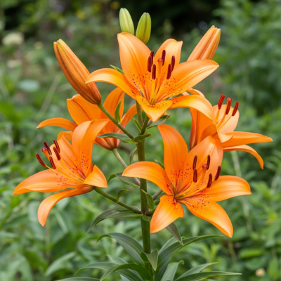 Photograph of a Lily (flowers) in its natural environment