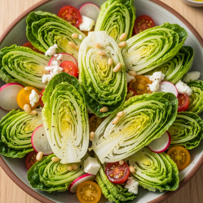 Image showing Little Gem Lettuce as part of a finished dish, such as a salad or sandwich