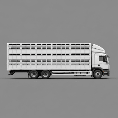 Clean side profile view of a Livestock Truck, part of the trucks
