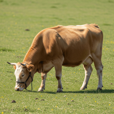 Naturalistic image of a Yokozuna (placeholder for very-local unregistered landraces) in its typical environment, such as a grassy pasture or open field