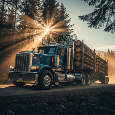 Logging Trailer Truck