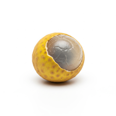 High quality studio photograph of a single Longan from the fruits taxonomy