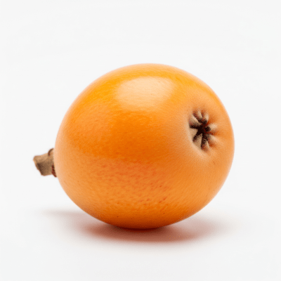 High quality studio photograph of a single Loquat from the fruits taxonomy
