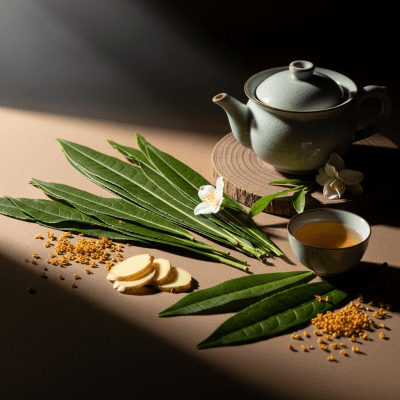 Aesthetic hero shot of Lu'an Guapian, of the taxonomy teas.