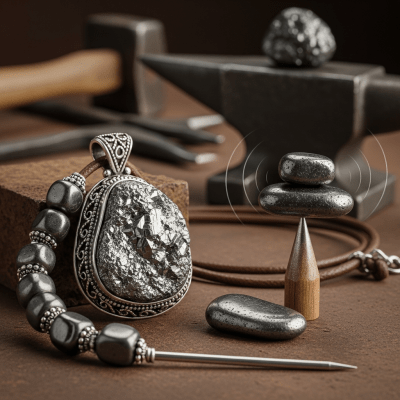 Depiction of Magnetite, as it is used or valued in human culture