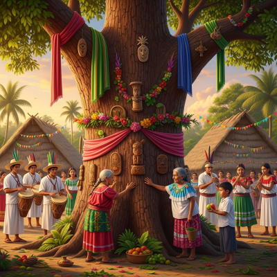 Image showing a Mahogany as used or celebrated in human culture