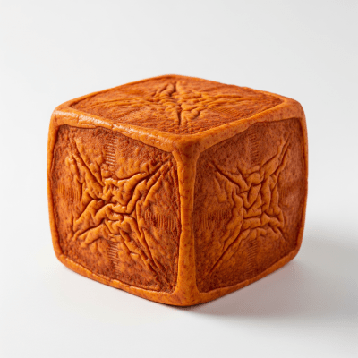 High quality studio photograph of a single Mahón