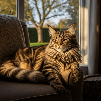 Naturalistic image of a Maine Coon