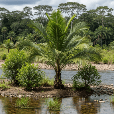 A detailed image of the Majesty Palm (palms) in its native environment