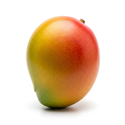 High quality studio photograph of a single Mango from the fruits taxonomy