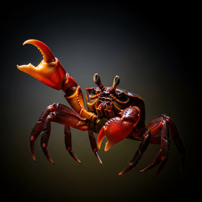 Heroic editorial-style image of a single Mangrove Crab, part of the taxonomy crabs.