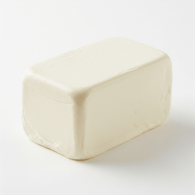 High quality studio photograph of a single Mascarpone