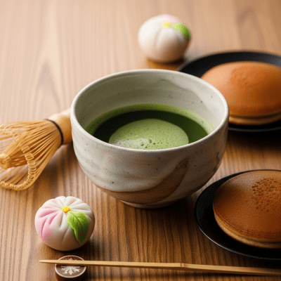 Still life image of a prepared cup of Matcha