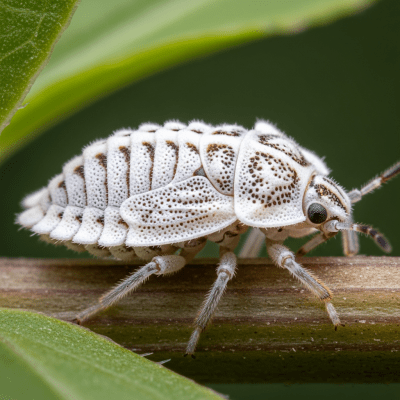 Macro photograph of a Mealybug