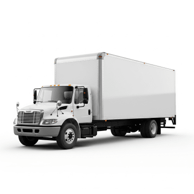 High quality studio photograph of a single Medium-Duty Truck from the trucks taxonomy