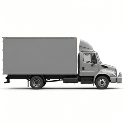 Clean side profile view of a Medium-Duty Truck, part of the trucks