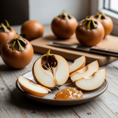 Image of the Medlar, part of the fruits taxonomy, prepared or used in a typical culinary context