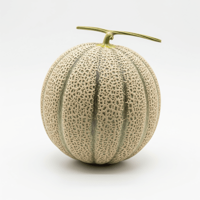 High quality studio photograph of a single Melon from the fruits taxonomy