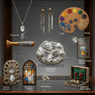 Depiction of Mica, as it is used or valued in human culture