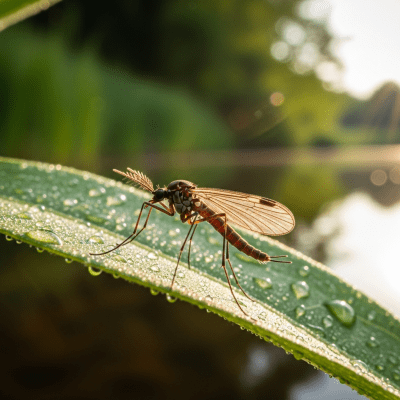 Detailed image showing a Midge in its natural environment