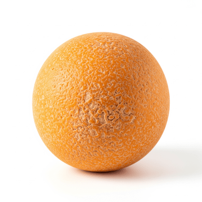 High quality studio photograph of a single Mimolette