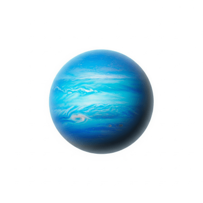 High quality studio photograph of a single Mini-Neptune